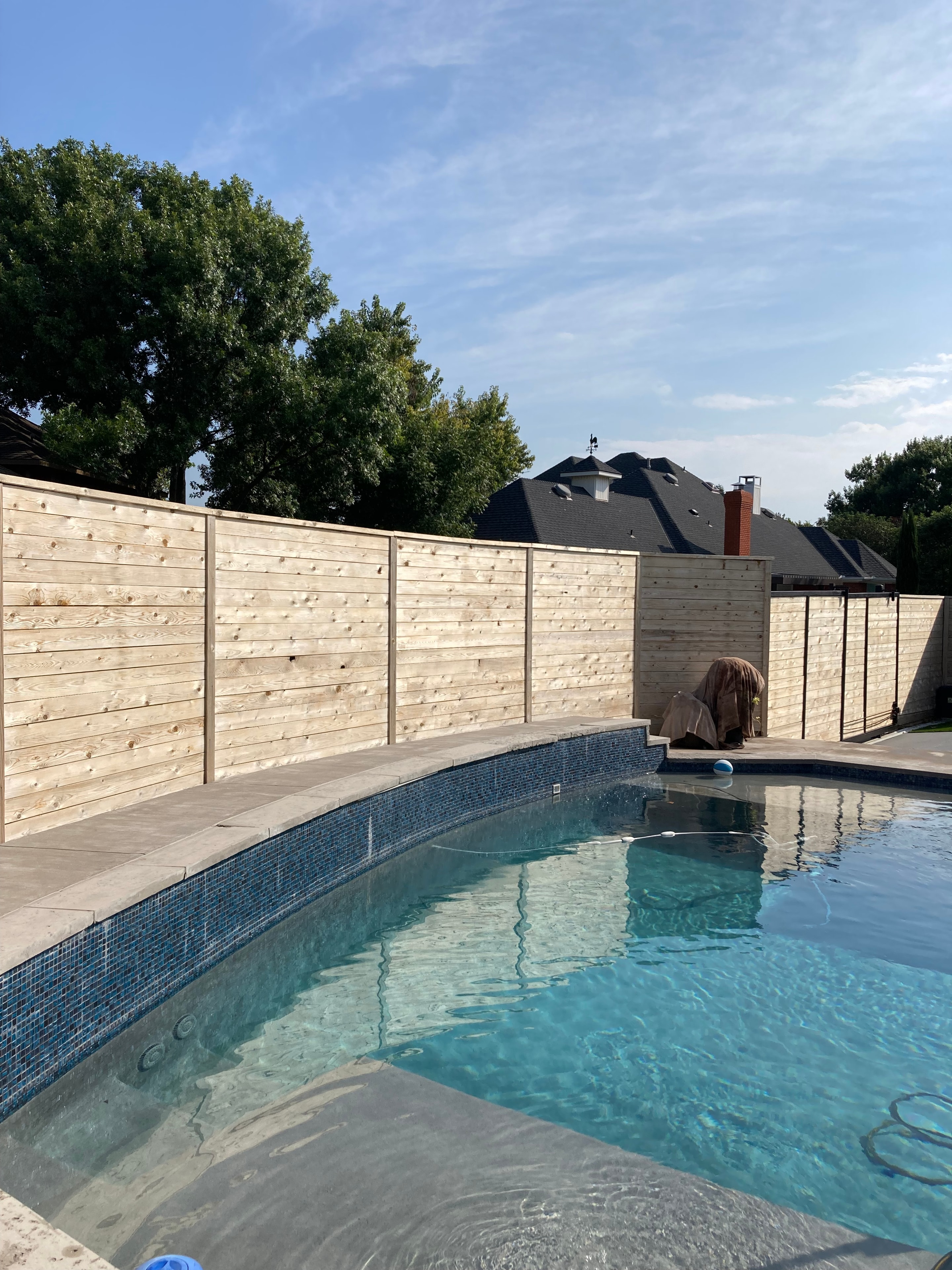 Pool Deck Staining — Plano (Before)